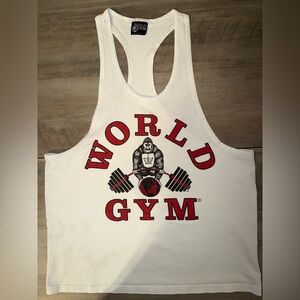 Vintage World Gym Gorilla Tank Top Retro Y2K Bodybuilding Workout Muscle Shirt